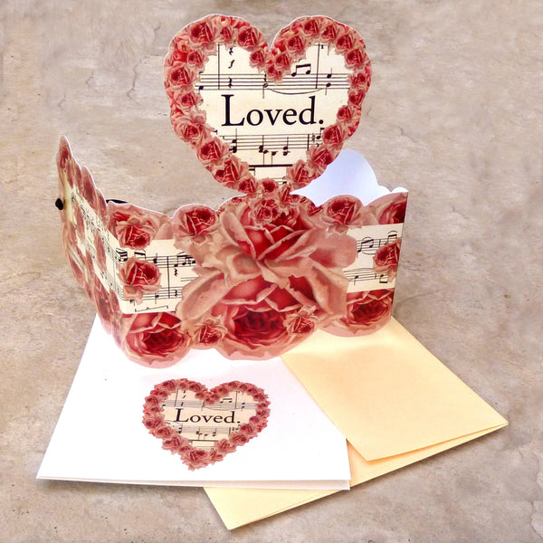 Greeting Card with Tiara, Loved, Heart