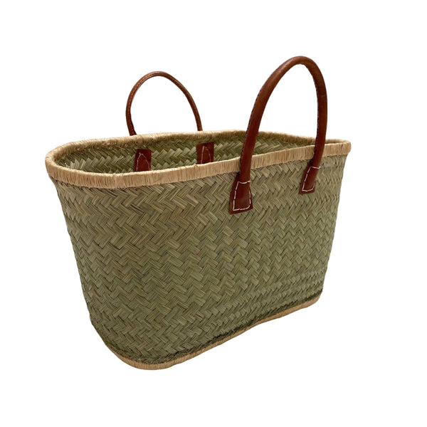 Panier Aravoula unis taille PM  coloris naturel