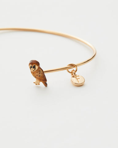 Enamel Barn Owl Bangle
