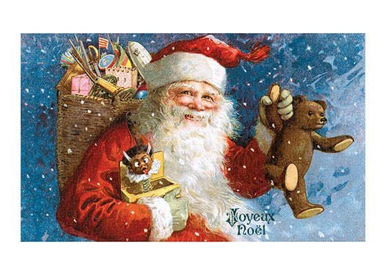 Santa With a Teddy Bear