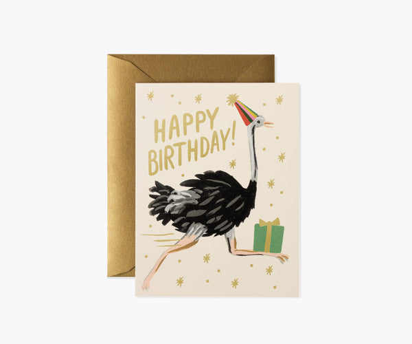 Ostrich Birthday Card