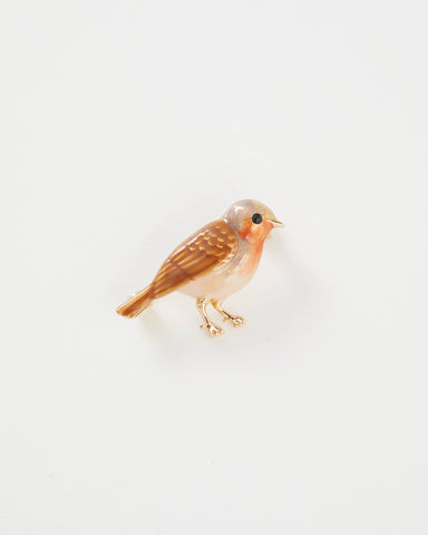 Enamel Robin Brooch - Match box