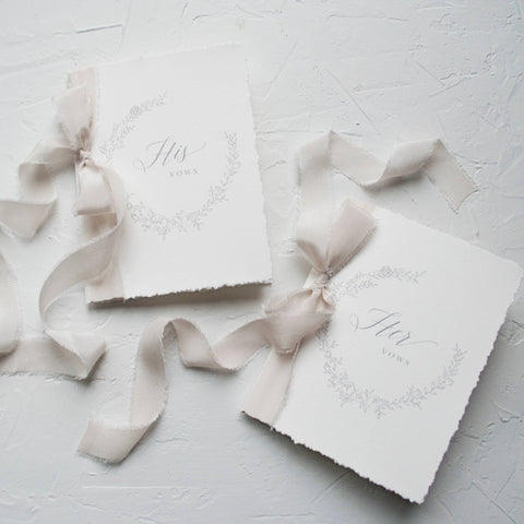His & Hers Hand Torn Vow Books