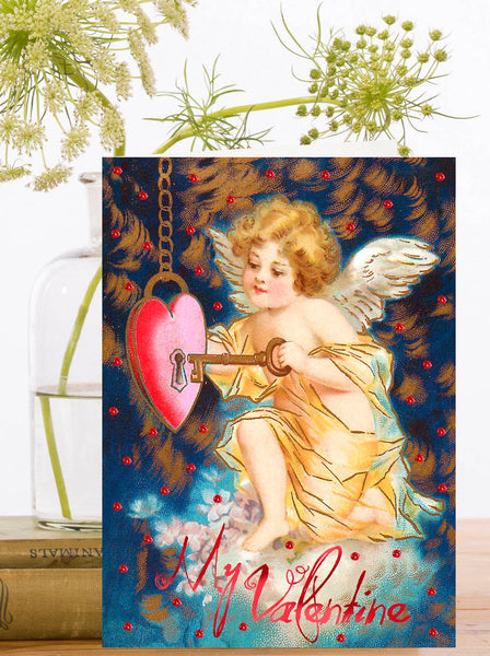 SP058P ~ Hand Glittered Valentine Card