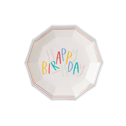 OPB840 - Oui Party Birthday Hexagon Paper Plate