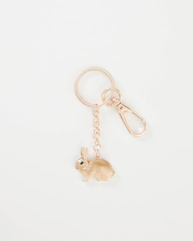 Enamel Rabbit Key Ring - Hanging box