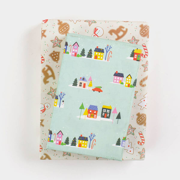 Home For The Holidays/ Christmas Cookies Eco Wrapping Paper