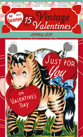 Die Cut Vintage Valentines -Fun With Animals