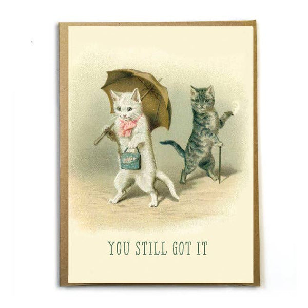 You Still Got It; Funny Cat Card; Funny Card for Her; Birthday Card for Her; Anniversary Card; Vintage Cats; Cat Lover; 40th Birthday; 50th