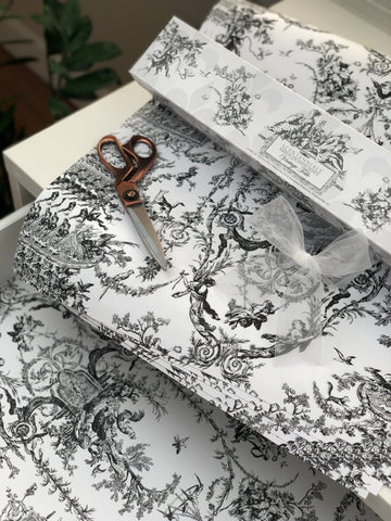 Vintage Toile Gray Scented Drawer Liners