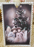 Christmas Angels Tree Glitter Gift Tag Ornament Keepsake