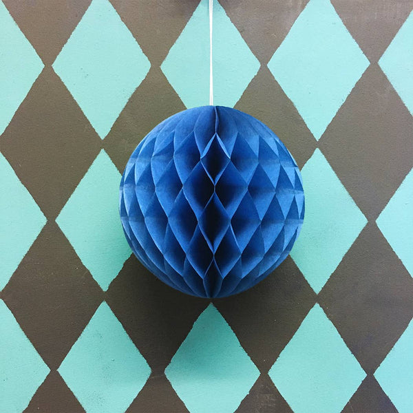 Paper Ball Decoration - Deep Sea Blue