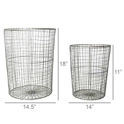 Soren Tapered Wire Baskets - Set of 2 - Natural