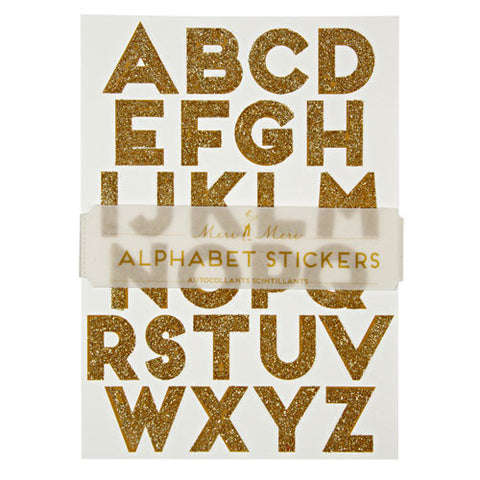 All Wrapped Up Alphabet Stickers-Gold