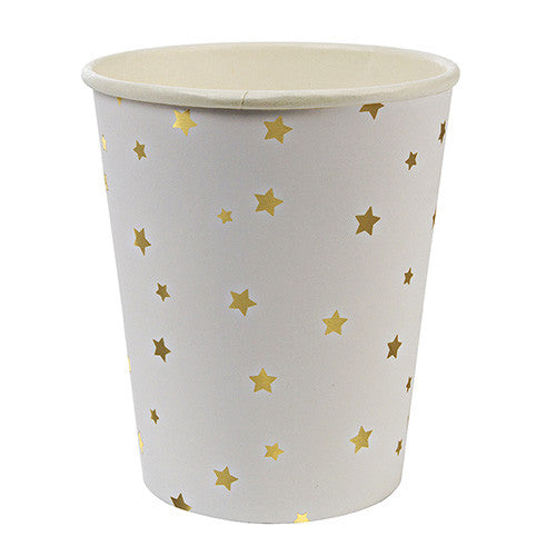 Toot Sweet Gold Star Pattern Party Cup