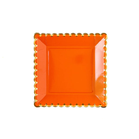Basic Orange Scallop 9" Plates