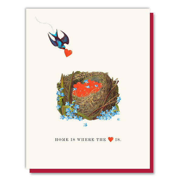 Heart-filled Nest Card