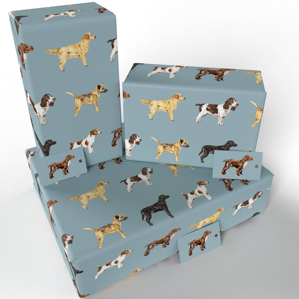 Dogs Wrapping Paper • 100% Recycled • Vegan Ink • UK Made