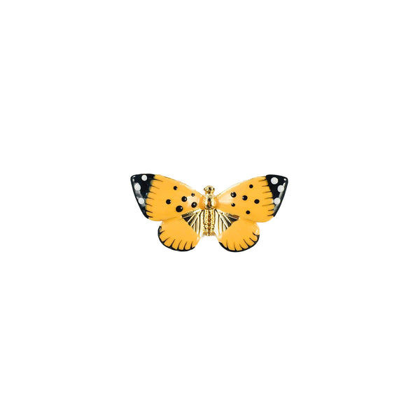 Enamel Butterfly Brooch - Beige Box