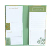 Sage/Gold Foil Sticky Note Pad Folio
