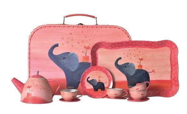 Elephant Tin Tea Set