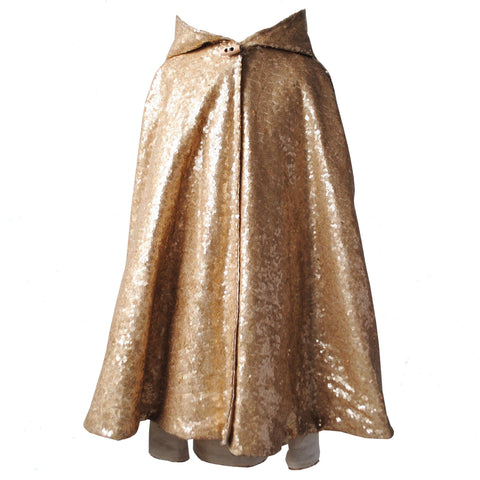 Antique Gold Hooded Cape
