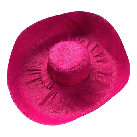 Chapeau artisanal de Madagascar Capeline Fuchsia