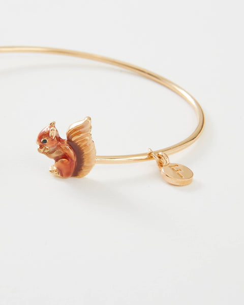 Enamel Red Squirrel Bangle - Match box