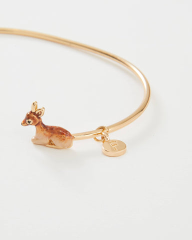 Enamel Fawn Bangle - Match box