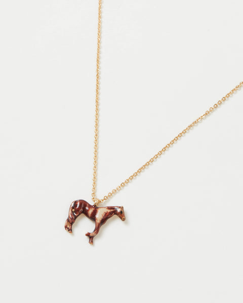 Enamel Horse Short Necklace - Matchbox