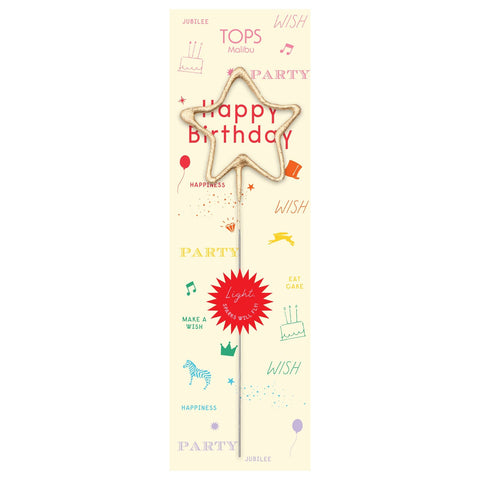 Big Golden Sparkler Happy Birthday Rainbow