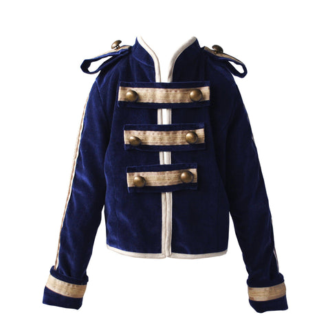 Navy Velvet Toy Soldier Jacket