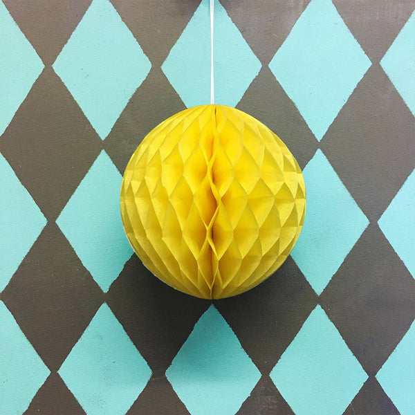 Paper Ball Decoration - Yellow