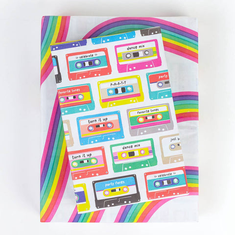 Mix Tape/ Go Bows • DOUBLE_SIDED • PARTY  ECO WRAPPING PAPER