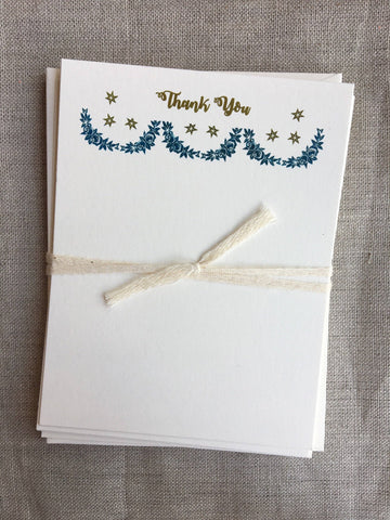 'Thank You' Festoon and Star Stationery