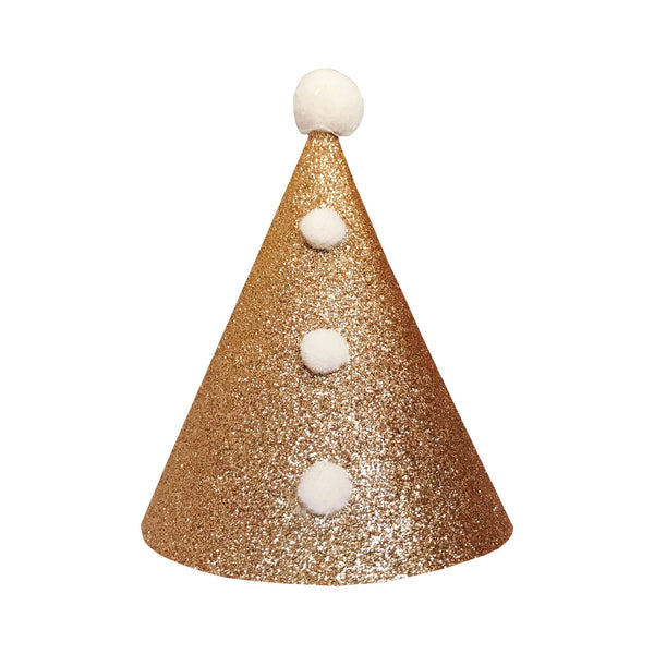 Gold Pierrot Party Hat