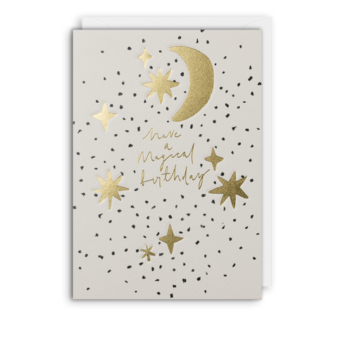 MOON & STARS Birthday Card