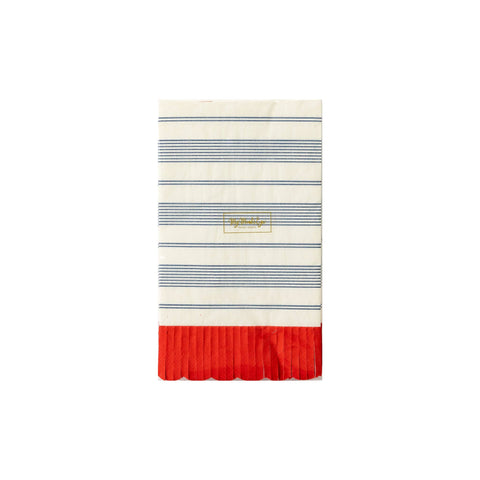 HAM935 - Striped Scallop Dinner Napkin