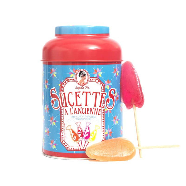 Sucettes … l'ancienne - Boite m‚tal dome 150g