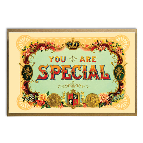 You Are Special; Unique Cigar Box Label Card; Card for Him