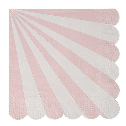 Toot Sweet Pale Pink Stripe Small Napkin