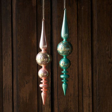 Long Pastel Finial Ornament