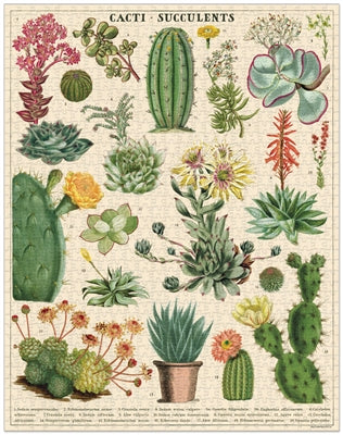 Vintage Style Puzzle-Cacti & Succulent