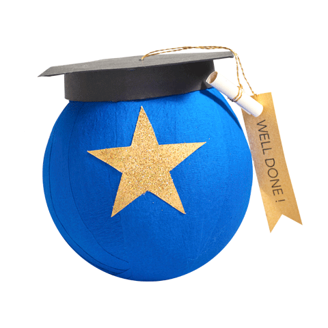 Graduation Cap Surprize Ball 4"