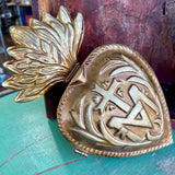 Jesus Through Mary Sacred Heart Box: Gold