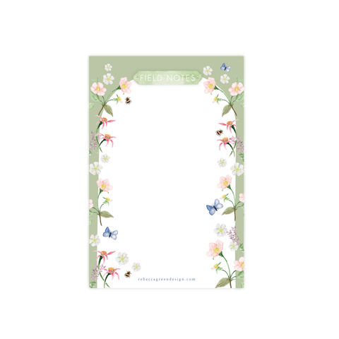 Field Notes Wildflower Watercolor Pocket Sized Notepad