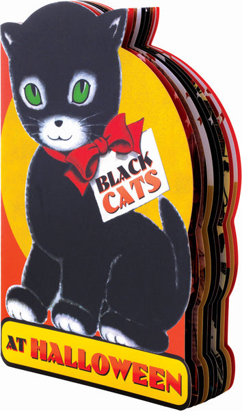 Black Cats At Halloween- Children's Picture Book-Vintage
