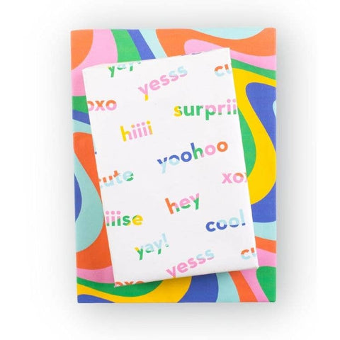 Liquid Rainbow/ Chatterbox • Double-Sided Eco Wrapping Paper