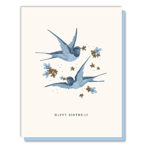 Birthday Blue Birds Card