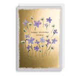 PURPLE FLOWERS Birthday Card